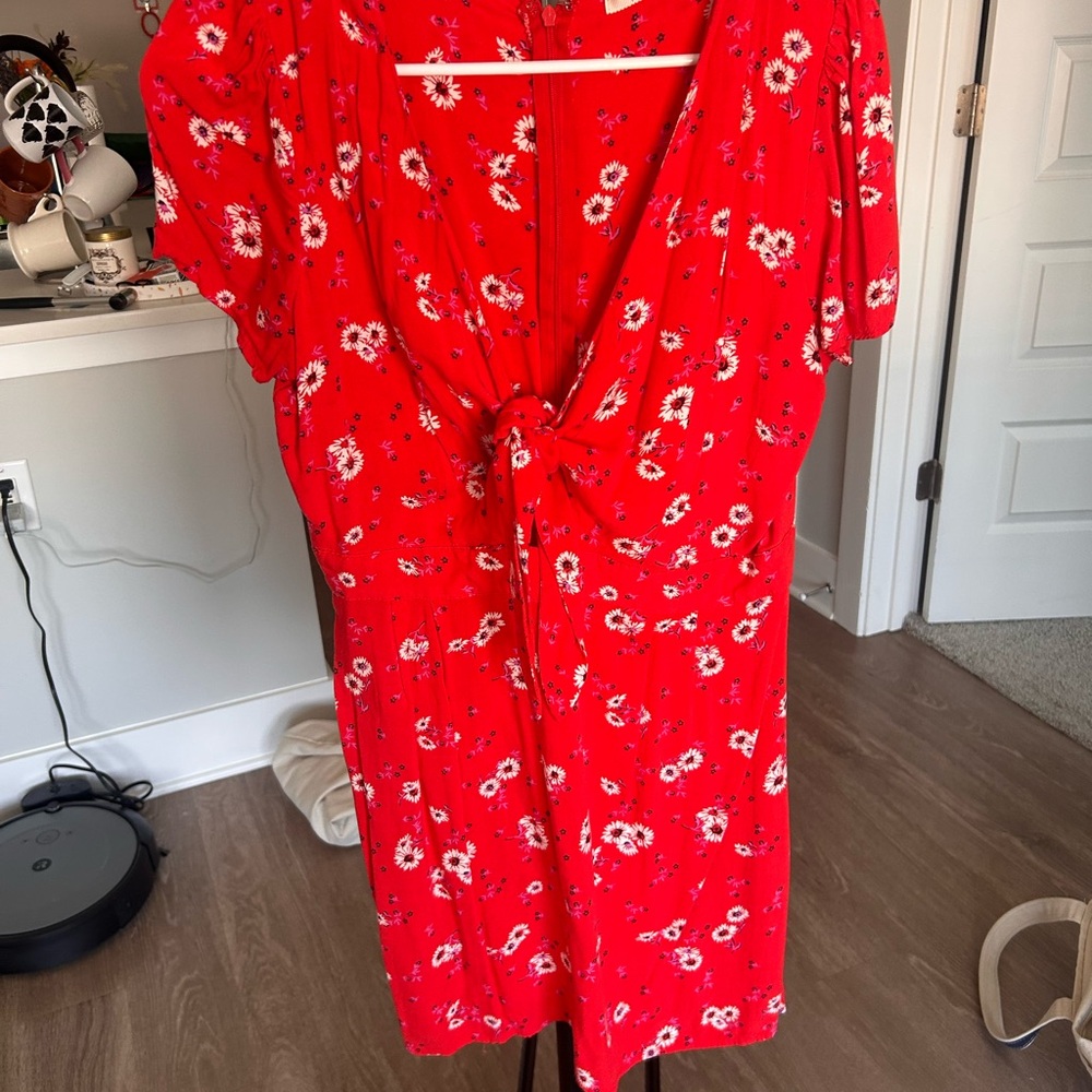 Miami Red Floral Dress